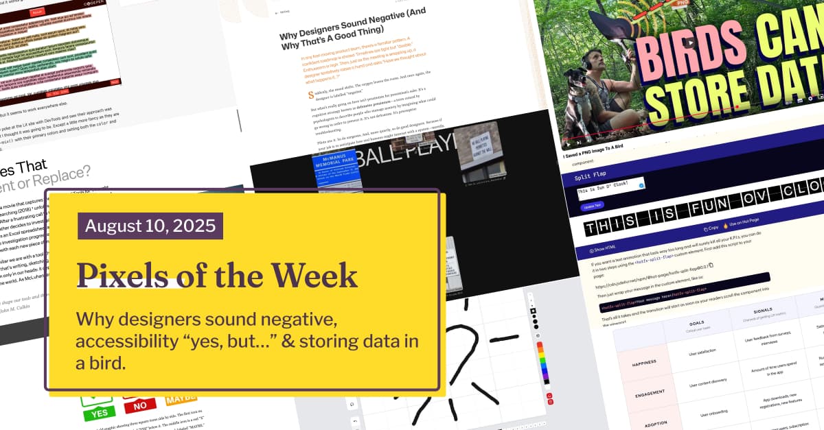 Pixels of the Week – 10 Agustus 2025 oleh Stéphanie Walter