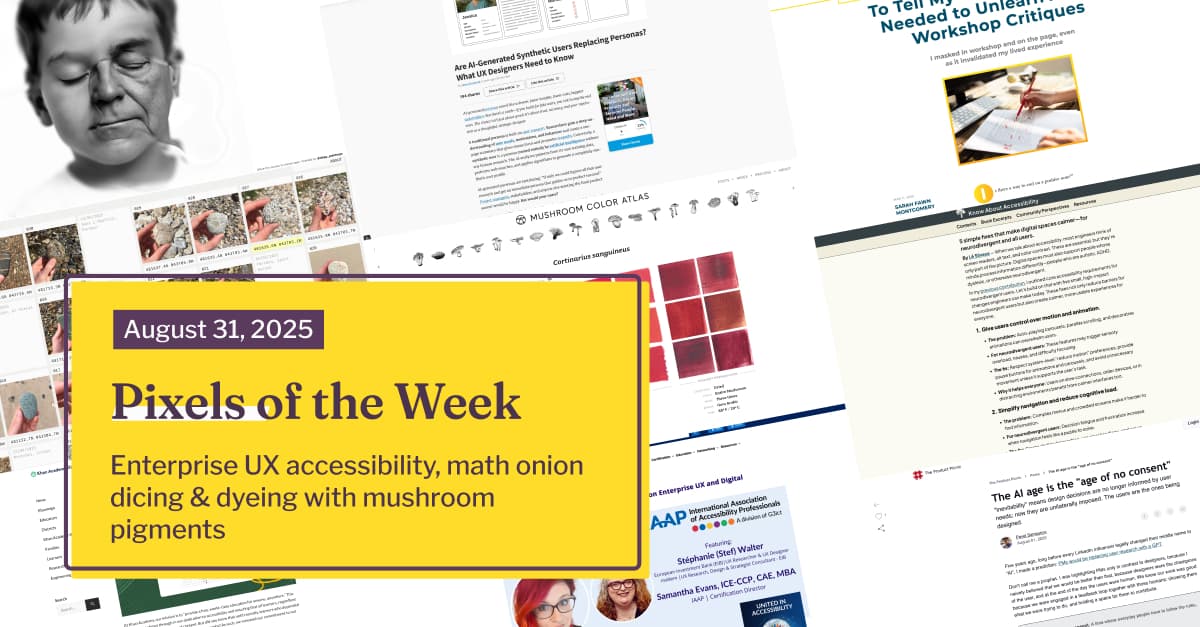 Pixels of the Week – 31 Agustus 2025 oleh Stéphanie Walter