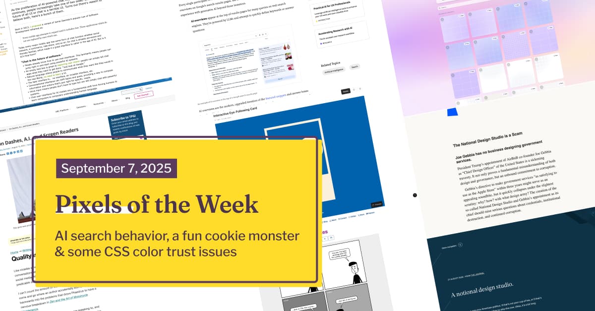 Pixels of the Week – 7 September 2025 oleh Stéphanie Walter
